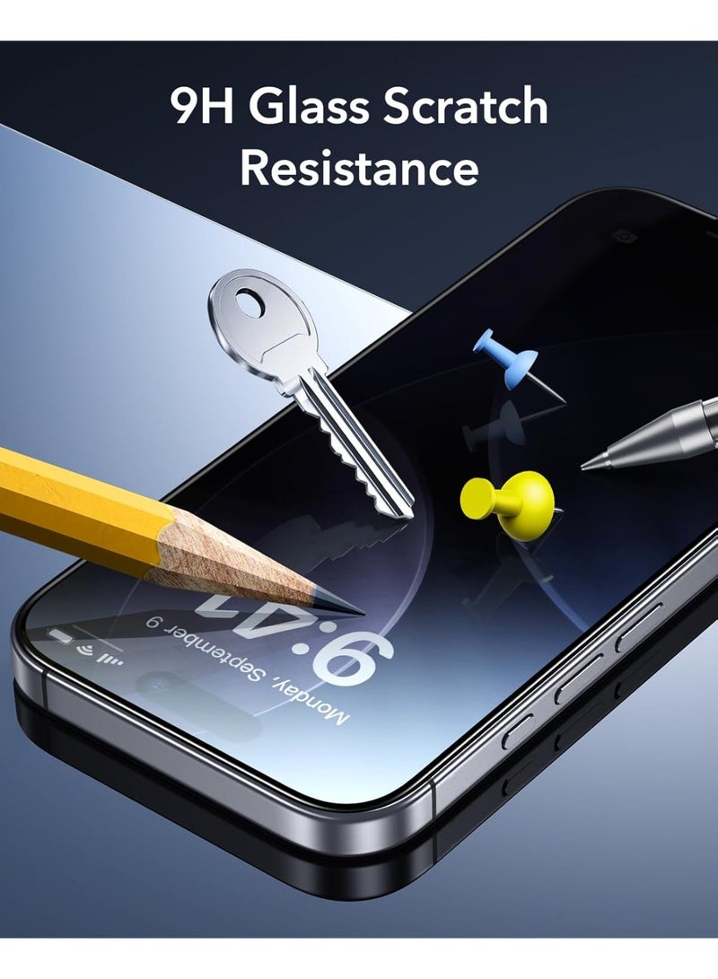 ESSAGER iPhone 17 Pro Max Privacy Screen Protector, High Definition, 9h Hardness, Military-Grade Tempered Glass, Scratch-Resistant and Durable, Easy Installation Tool, Perfectly Supports Face Id. - Image 5